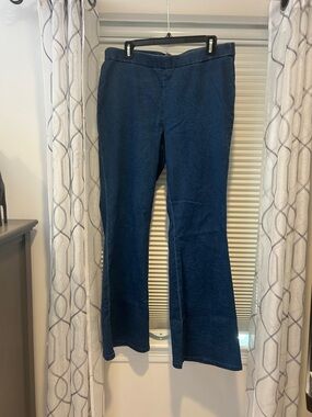 Anne Klein Blue Pull-On Flare Pants